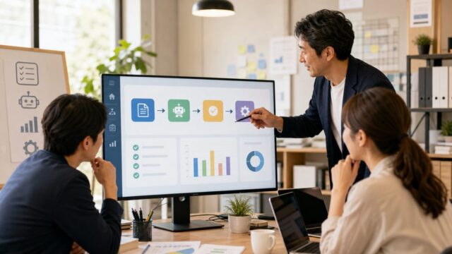 中小企業のAI業務自動化の始め方｜費用対効果の見方と失敗回避のアイキャッチ画像