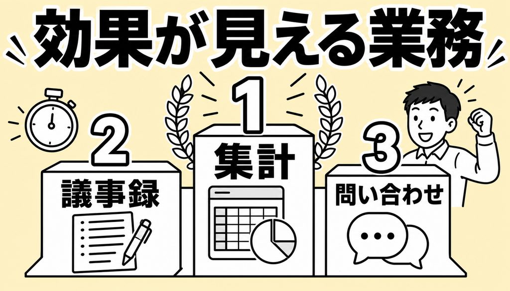 費用対効果を見やすいAI業務自動化ベスト3