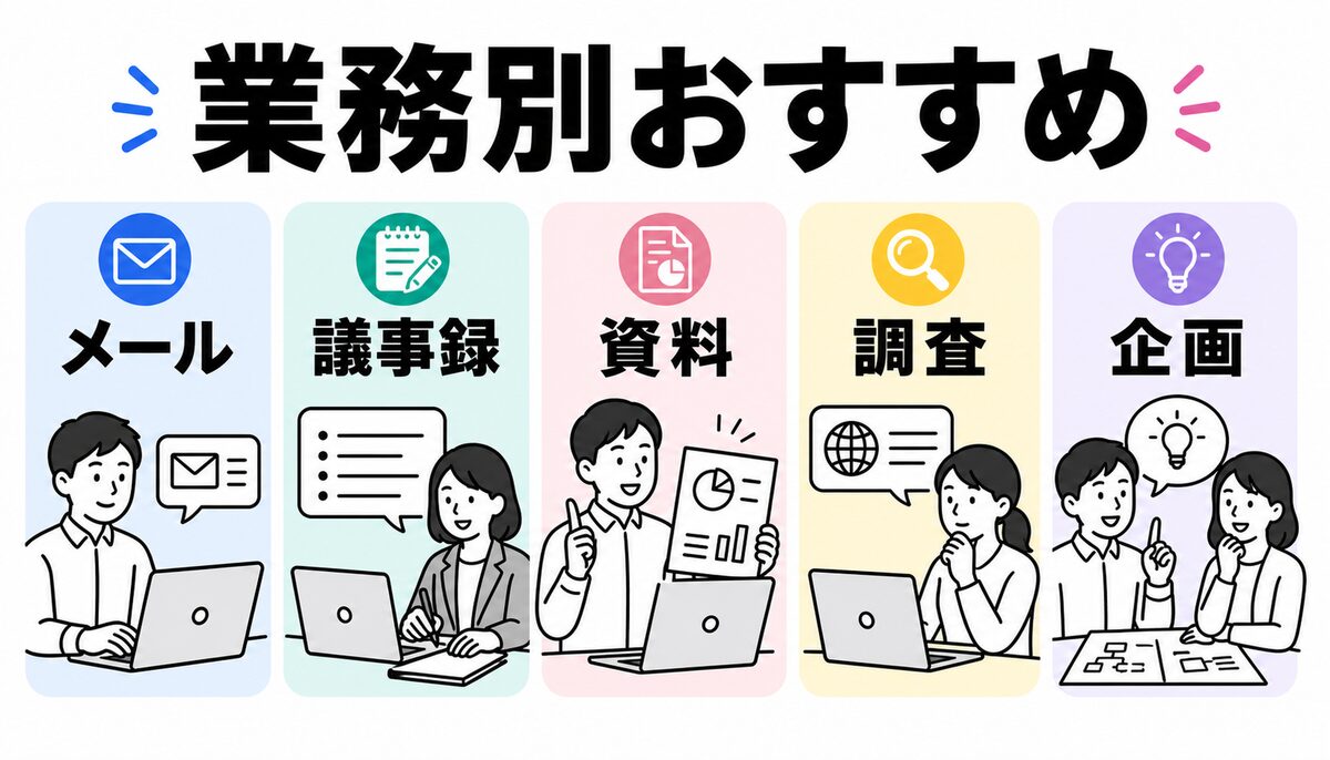 業務別に見るおすすめの使い方